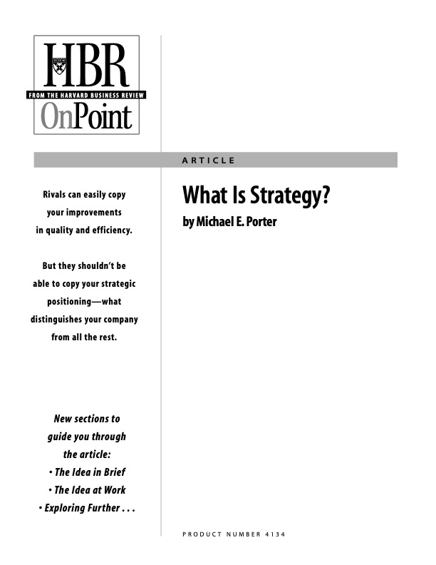 What is strategy cover